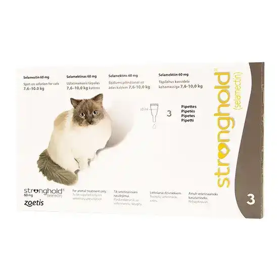 Stronghold Spot-On Solution for Extra Large Cats 60mg (7.6kg-10kg) 10156