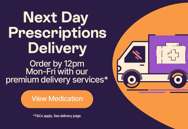 Next Day Prescriptions Delivery Order by 12pm Mon-Fri with our premium delivery services*