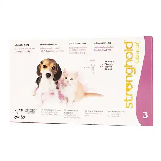 Stronghold Spot-On Solution for Puppies and Kittens 15mg (up to 2.5kg) 910