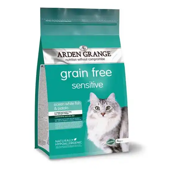 Arden Grange Grain Free Adult Sensitive Dry Cat Food with Ocean White Fish & Potato 10571