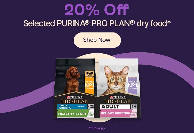 20% Off Selected Purina Pro Plan dry food*