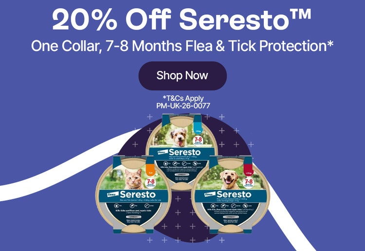 20% Off Seresto. One Collar, 7-8 Months Flea & Tick Protection* Shop Now