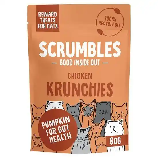 Scrumbles Krunchies Cat Treats with Chicken 3 x 60g 17817