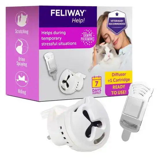FELIWAY Help! Stress Reducing Plug-in Diffuser 7-Day Starter Pack for Cats 9951